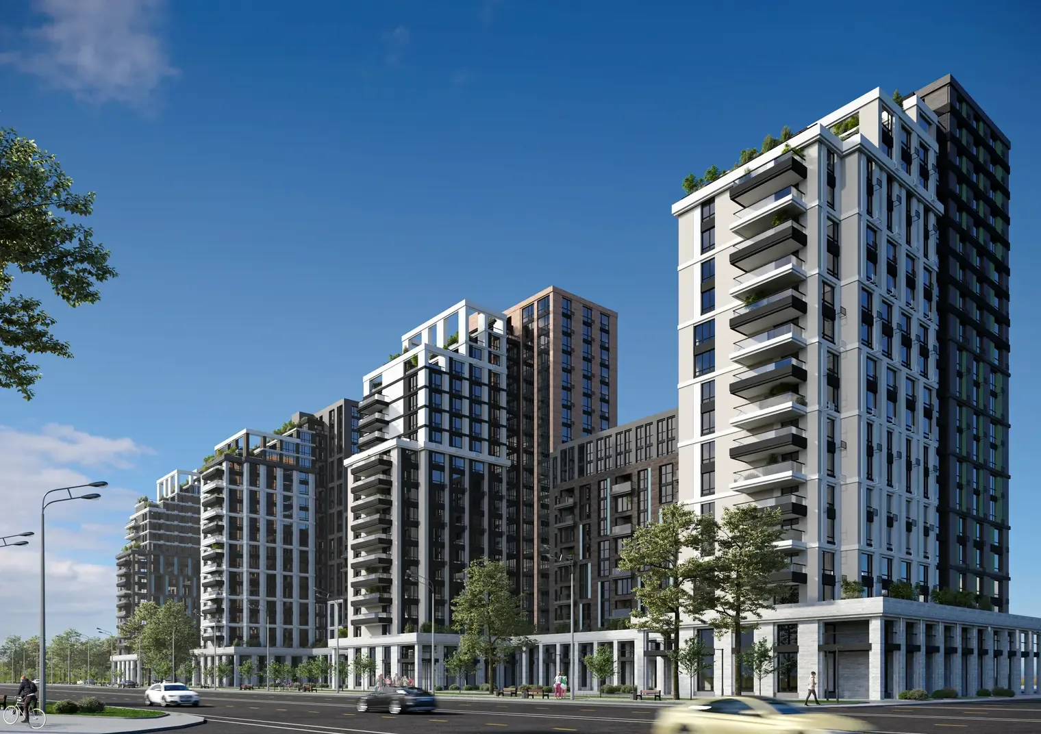 ЖК KASKAD RESIDENCE — житловий комплекс, візуалізація проєкту